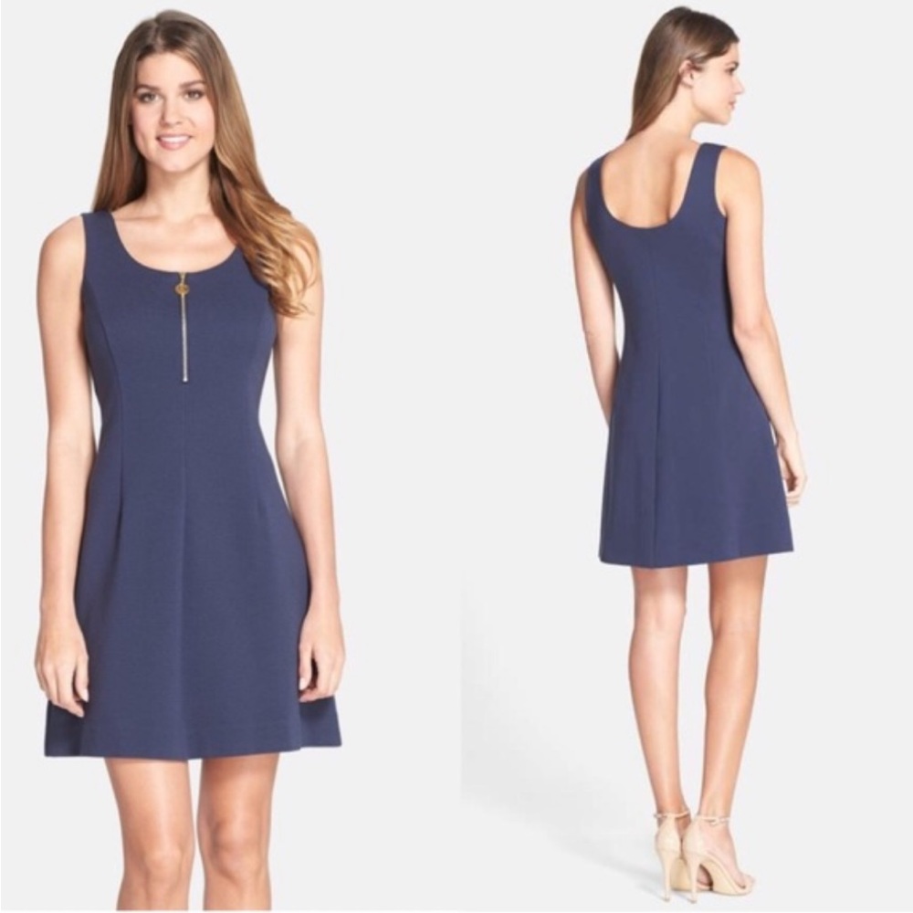 Lilly Pulitzer Nicolette Front Zip Navy Dress